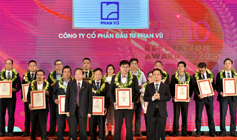 Phan Vũ được vinh danh trong Top 10 công ty uy tín năm 2020