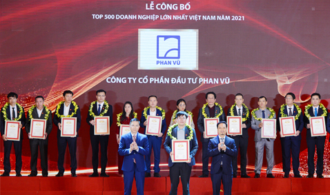 Phan Vũ được vinh danh Top 500 doanh nghiệp lớn nhất Việt Nam